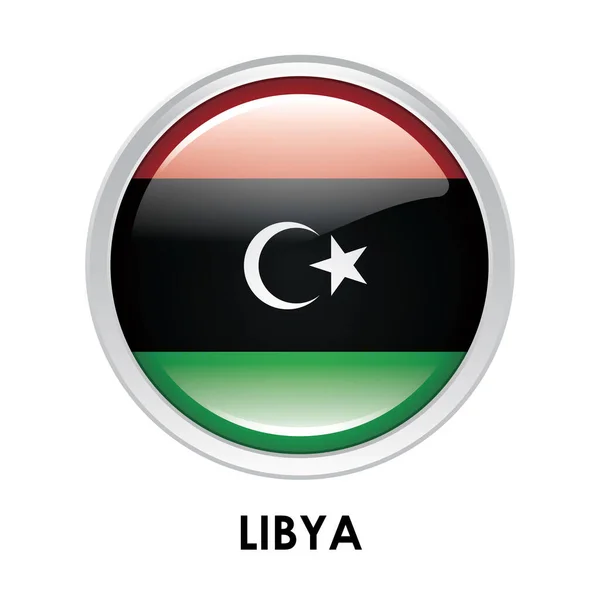 Libyens Runda Flagga — Stockfoto