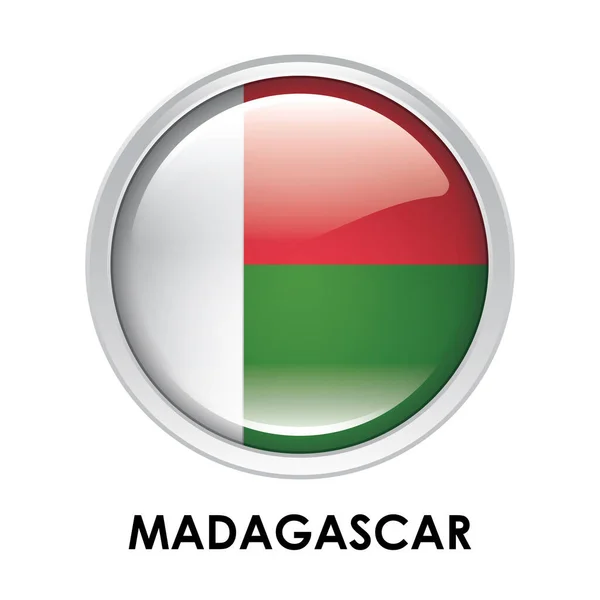 Madagaszkár Kerek Lobogója — Stock Fotó