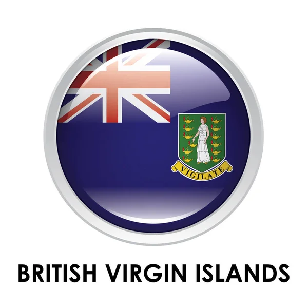 Круглий Прапор Британських Віргінських Островів — стокове фото
