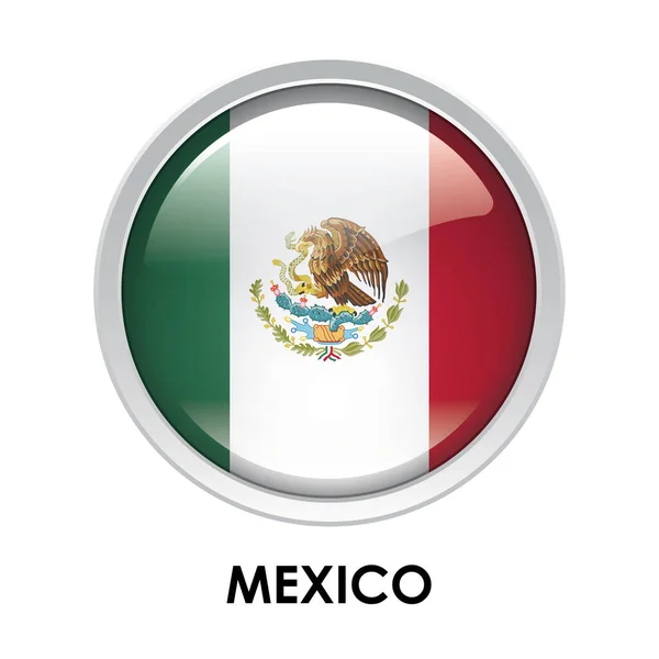 墨西哥的圆旗 — 图库照片