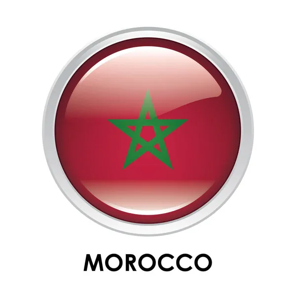 Marockos Runda Flagga — Stockfoto