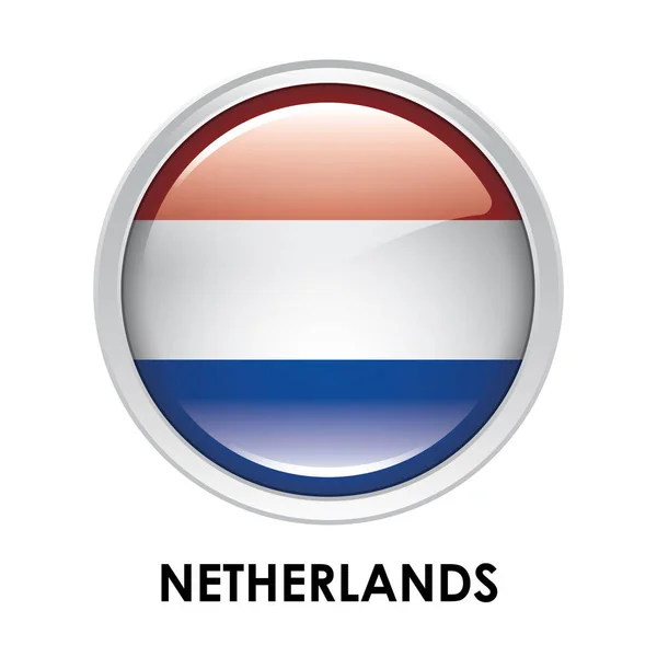 Ronde Vlag Van Nederland — Stockfoto