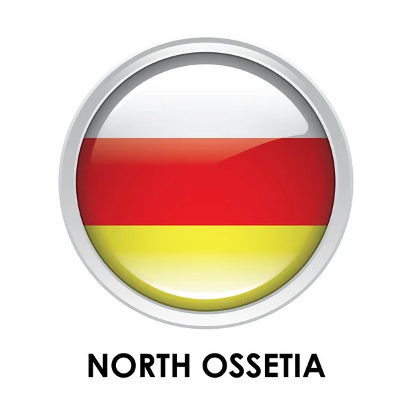 Észak Oszétia Kerek Lobogója — Stock Fotó