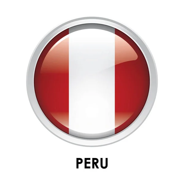 Ronde Vlag Van Peru — Stockfoto