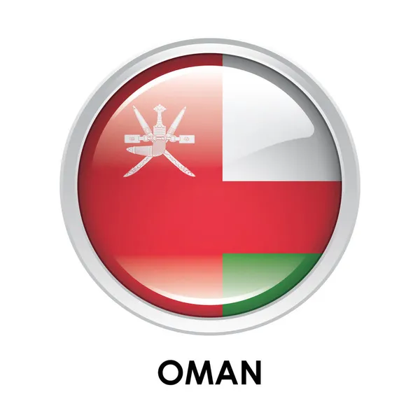 Runde Flagge Von Oman — Stockfoto