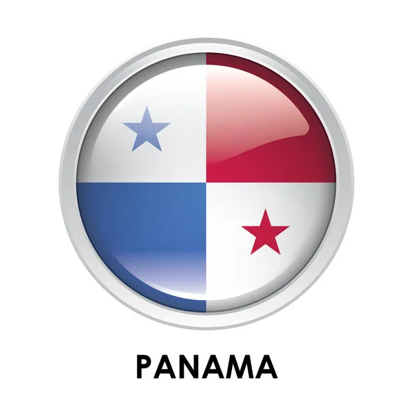 Rund Flagga Panama — Stockfoto