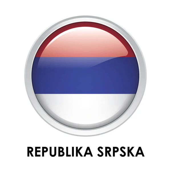 Rund Flagga Republika Srpska — Stockfoto