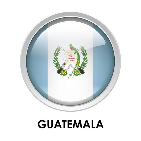 Okrągła Flaga Gwatemali Obrazy Stockowe bez tantiem