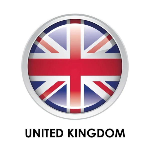 Okrągła Flaga Zjednoczonego Królestwa — Zdjęcie stockowe