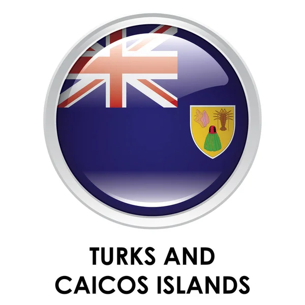 Türklerin Caicos Adalarının Yuvarlak Bayrağı — Stok fotoğraf