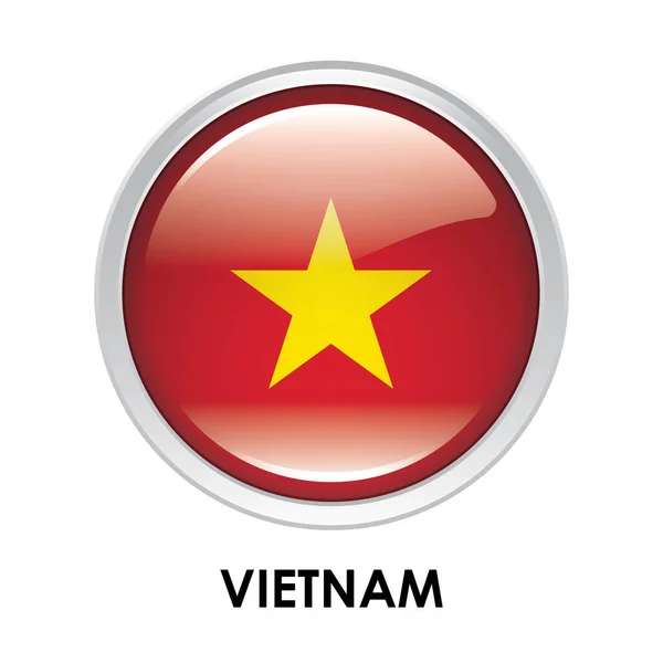 Ronde Vlag Van Vietnam — Stockfoto