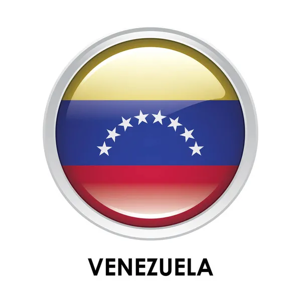 Круглый Флаг Венесуэлы — стоковое фото