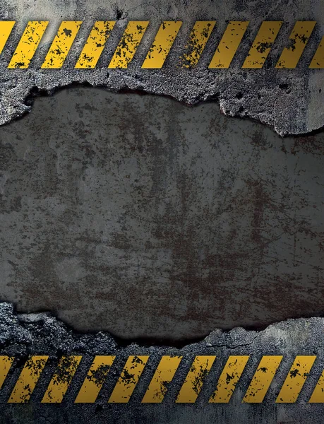 Beton duvar arka planında uyarı çizgileri