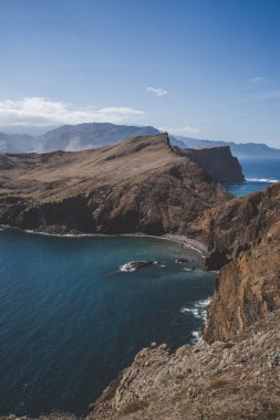 Madeira, bulutlar, dağlar, pelerin, okyanus