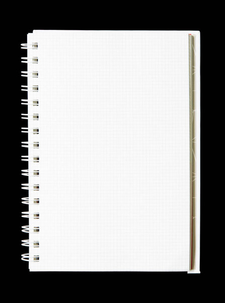 ноутбук со спиралью изолированы.