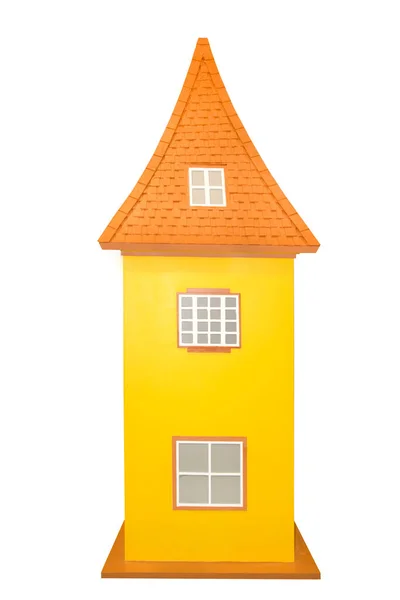 Modelhuis Dollhouse Geïsoleerd — Stockfoto