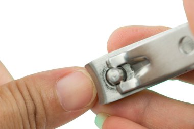 Tırnak kesme yakın çekim