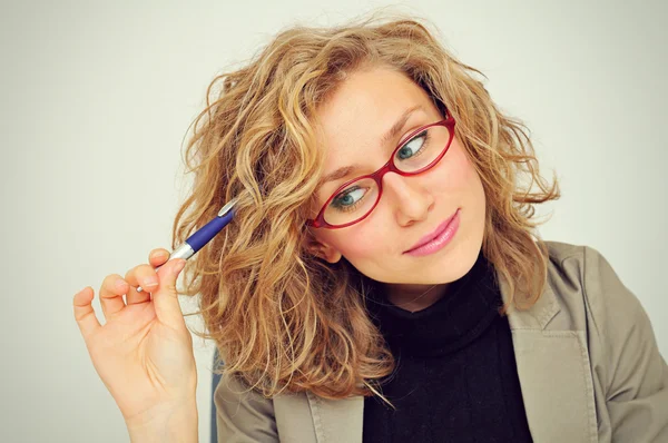 Mujer de negocios Pensando — Foto de Stock