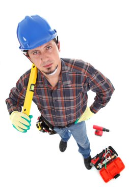 Yukarıdan gelen işçi görünümü.