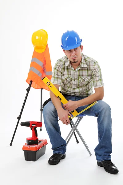 El trabajador está descansando. — Foto de Stock