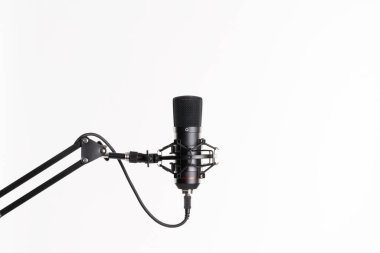 A close up image of proffesional studio mic isolated on the white background clipart
