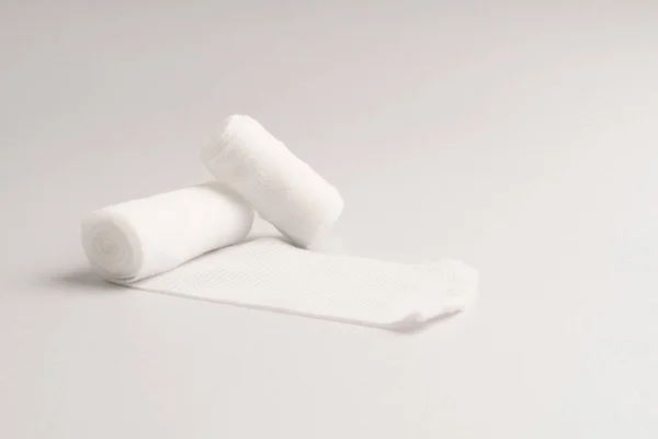 White Medical Cotton Gauze Bandage Colorful Medical — стоковое фото