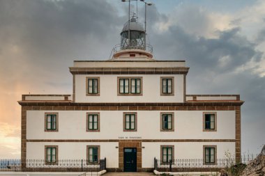 Cape Finisterre Deniz Feneri, Galiçya, İspanya. St. James Yolu 'nun Sonu.