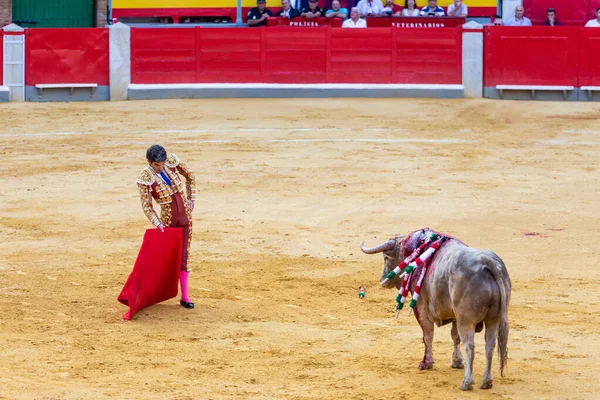 Granada, España. 19 de junio de 2014. Torero José Tomás en una corrida de toros en la feria del corpus en granada. — Foto de Stock