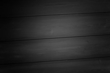 Tahta tahtaların koyu gri arka planı, vignette, boyanmış, seçici odak, yatay,