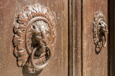 ahşap ve bronz tokmağı