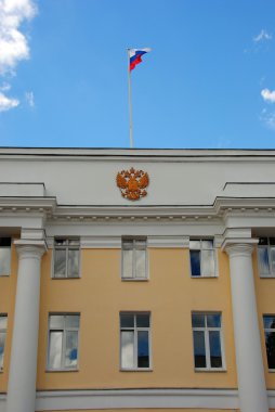 Nijniy novgorod bölgesi topraklarında nizhny novgorod Kremlin'in Yasama Meclisi binasının ön cephesi parçası