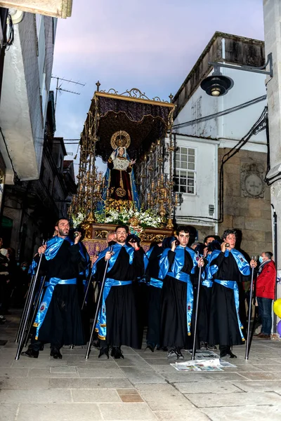 8 abril 2022, cangas, espainprocesión Semana Santa española — Foto de Stock