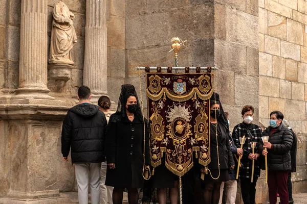 8 avril 2022, cangas, espagneprocession espagnol semaine sainte — Photo