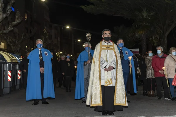 8 abril 2022, cangas, espainprocesión Semana Santa española — Foto de Stock