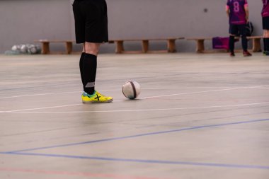 MOANA PONTEVEDRA SPAIN 7 Mayıs 2022 Domaio köşkünde bölgesel çocuklar liginin futsal maçı