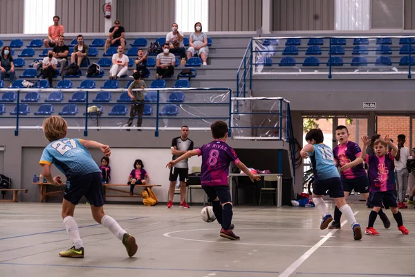 MOANA PONTEVEDRA SPAIN MAY 7 2022 futsal match of the regional children league in the pavilion of Domaio — Stockfoto