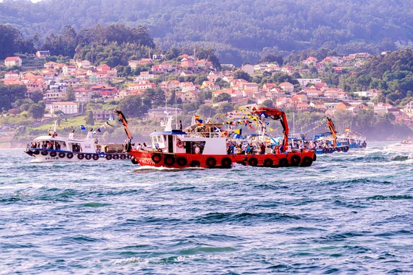 Vigo Bay Pontevedra Spain July 2022 Ships Traditional Celebration Maritime — 图库照片