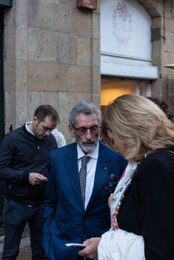 Santiago, İspanya, 29 Eylül 2022 Carlos YaInho Club Celta de Vigo 'nun başkanı Santiago' daki oyun rekorlarının ilk maçında...