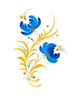 Güzel moda illüstrasyonu için soyut vektör renkli çiçek arkaplanı. Petrykivka halkı. Ukrayna. Ukrayna sanatı