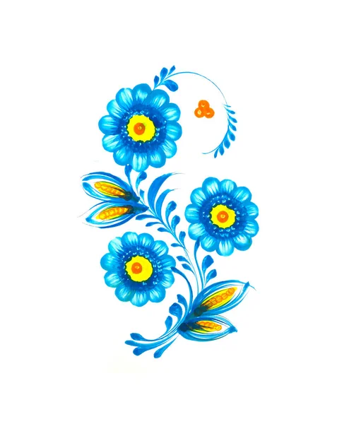 Vacker Blommönster Med Färgglada Blommor Vektor Illustration Petrykivka — Stockfoto