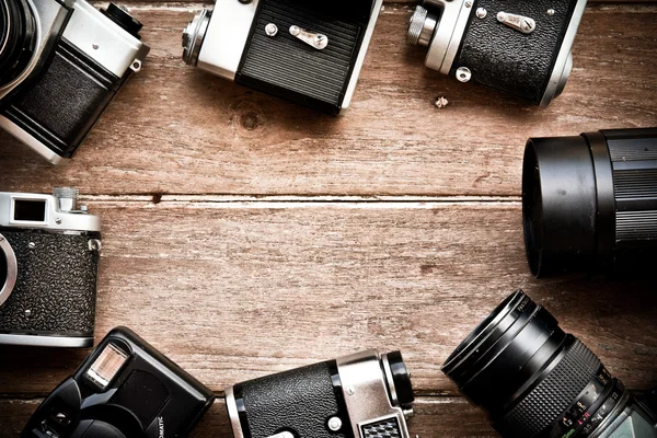 Vintage camera background — Stock Photo, Image