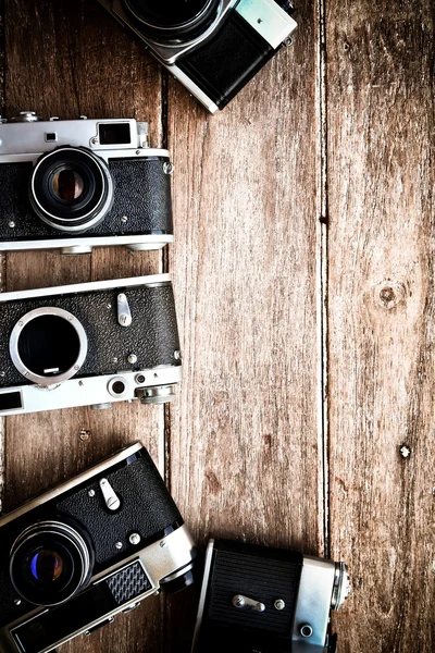 Vintage camera achtergrond Rechtenvrije Stockafbeeldingen