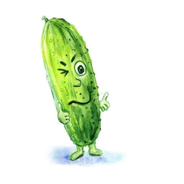 El yapımı suluboya, gazlı salatalık emojisi çiziyor..