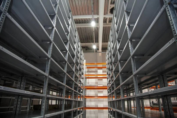 Empty Shelves Large Warehouse Stock Photo