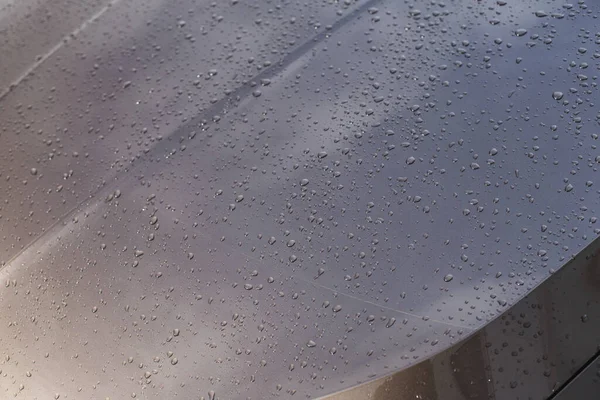 Dias chuvosos, gotas de chuva no carro, tempo chuvoso, fundo de chuva — Fotografia de Stock
