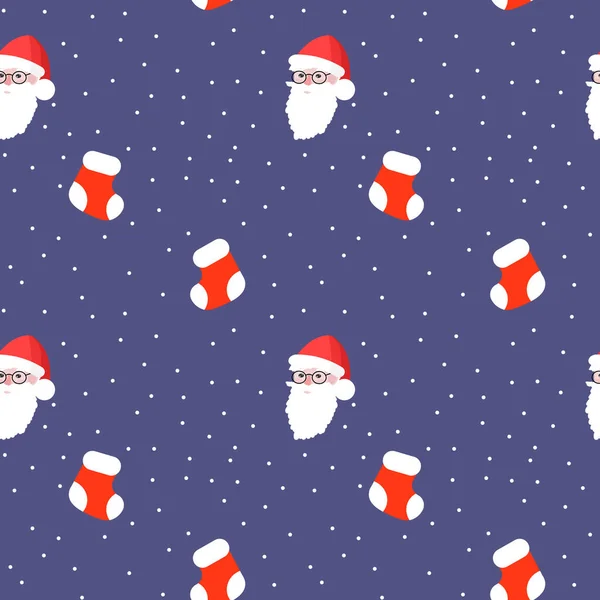 Komik Noel Baba vektörü kusursuz desen. Noel, Yeni Yıl, Yılbaşı Sonsuz ambalaj kağıdı, arkaplan, duvar kağıdı, tekstil, kumaş