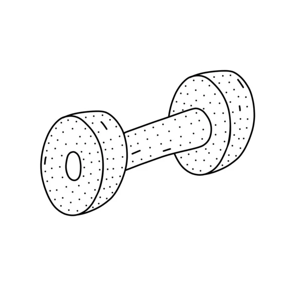 Ручной рисунок значка веса в стиле Doodle. Элемент Digital Sport. Симпатичный дизайн для веб-дизайна. — стоковый вектор