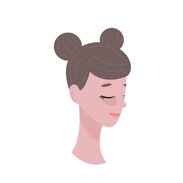 Linda Mujer Joven Con Parches Gel Para Los Ojos Ilustración — Vector de stock