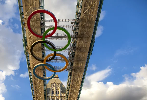 Londres Olympic 2012 Tower Bridge — Fotografia de Stock