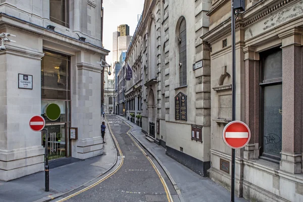Clements lane Londra'da sokak Stok Resim
